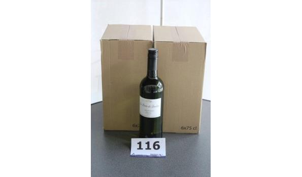 12 flessen à 75cl witte wijn, Les Ponts de Douens, pays d